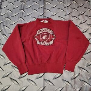 VTG 90s Washington State Cougars Sweatshirt Size M WSU Wazzu Embroidered